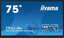 Monitor 75 cali ProLite TE7512MIS-B3AG,INFRARED,40pkt,IPS,4K, 24/7, 7H, WiFi,VGA, HDMI, USB-c, Bluetooth,metal,8ms, vesa, głośni