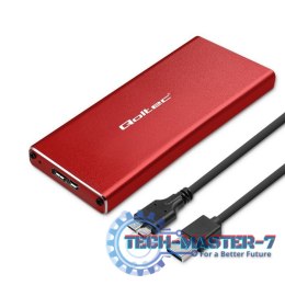Obudowa | kieszeń na dysk M.2 SSD | SATA | NGFF | USB 3.0 | Superspeed 5Gb/s | 2TB | Czerwona
