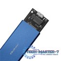 Obudowa | kieszeń na dysk M.2 SSD | SATA | NGFF | USB 3.0 | Superspeed 5Gb/s | 2TB | Niebieska