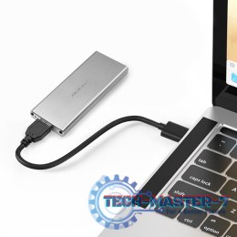 Obudowa | kieszeń na dysk M.2 SSD | SATA | NGFF | USB 3.0 | Superspeed 5Gb/s | 2TB | Srebrna