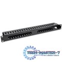 Organizer kabli do szaf RACK 19" | 24 porty | 1U