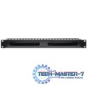 Organizer kabli do szaf RACK 19" | 24 porty | 1U