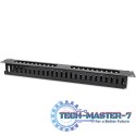 Organizer kabli do szaf RACK 19" | 24 porty | 1U