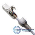 Wtyk RJ45 beznarzędziowy STP | CAT6 | JACK PIN | T568B | T568A