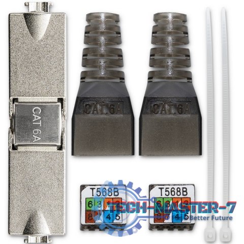 Wtyk RJ45 beznarzędziowy STP | CAT6A | JACK PIN | T568B | T568A Wtyk RJ45 beznarzędziowy STP | CAT6A | JACK PIN | T568B | T568A
