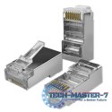 Wtyk przelotowy złącze RJ45 | CAT5e | FTP | Pass Through | Pozłacane styki | 100 sztuk