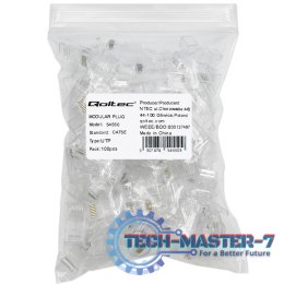 Wtyk złącze modularne RJ45 | CAT5e | UTP | Pozłacane styki | 100 sztuk