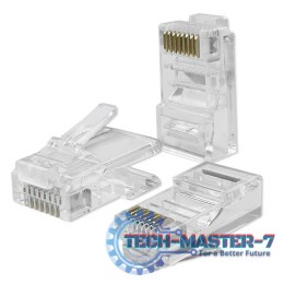 Wtyk złącze modularne RJ45 | CAT6 | UTP | Pozłacane styki | 100 sztuk
