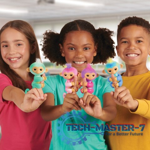Figurka interaktywna Fingerlings Małpka Niebieska Leo Figurka interaktywna Fingerlings Małpka Niebieska Leo