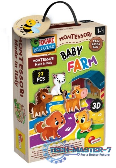 Gra Montessori Baby Wood - Dziecięca farma Gra Montessori Baby Wood - Dziecięca farma