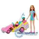 Lalka Barbie Stacie i pojazd filmowy Gokart