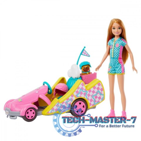 Lalka Barbie Stacie i pojazd filmowy Gokart Lalka Barbie Stacie i pojazd filmowy Gokart