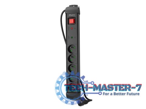 Listwa zasilająca 1,5m 5x230V SP1-05E-0150-BK