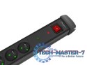 Listwa zasilająca 1,5m 5x230V SP1-05E-0150-BK