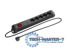 Listwa zasilająca 3.0m 5x230 SC SP1-05F-0300-BK