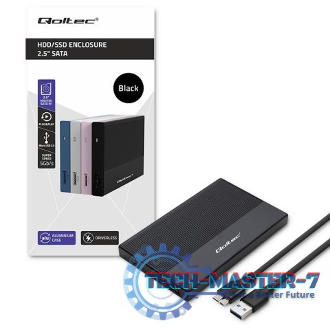 Obudowa | Kieszeń na dysk SSD HDD 2.5 cala | SATA | USB 3.0 | Super speed 5Gb/s | 2TB | Czarna Obudowa | Kieszeń na dysk SSD HDD 2.5 cala | SATA | USB 3.0 | Super speed 5Gb/s | 2TB | Czarna