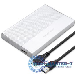 Obudowa | Kieszeń na dysk SSD HDD 2.5 cala| SATA | USB 3.0 | Super speed 5Gb/s | 2TB | Srebrna