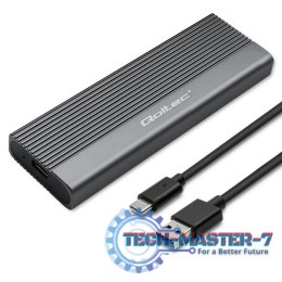 Obudowa | kieszeń na dysk SSD M.2 | SATA | NGFF | USB-C | Super speed 6Gb/s | 2TB | Szara