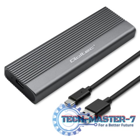 Obudowa | kieszeń na dysk SSD M.2 | SATA | NGFF | USB-C | Super speed 6Gb/s | 2TB | Szara