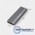 Obudowa | kieszeń na dysk SSD M.2 | SATA | NGFF | USB-C | Super speed 6Gb/s | 2TB | Szara