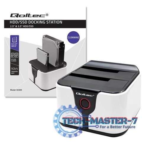 Stacja dokująca do dysków HDD SSD 2.5" 3.5" | SATA III | USB 3.0 | Super speed 5Gb/s | z funkcją klonowania offline Stacja dokująca do dysków HDD SSD 2.5" 3.5" | SATA III | USB 3.0 | Super speed 5Gb/s | z funkcją klonowania offline
